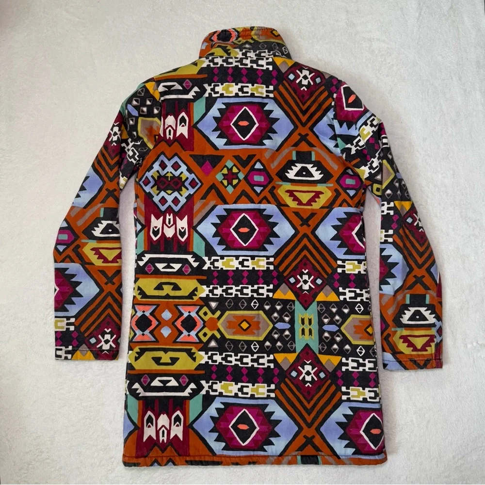 Billabong Aztec Tribal Long Sherpa Coat - Unisex